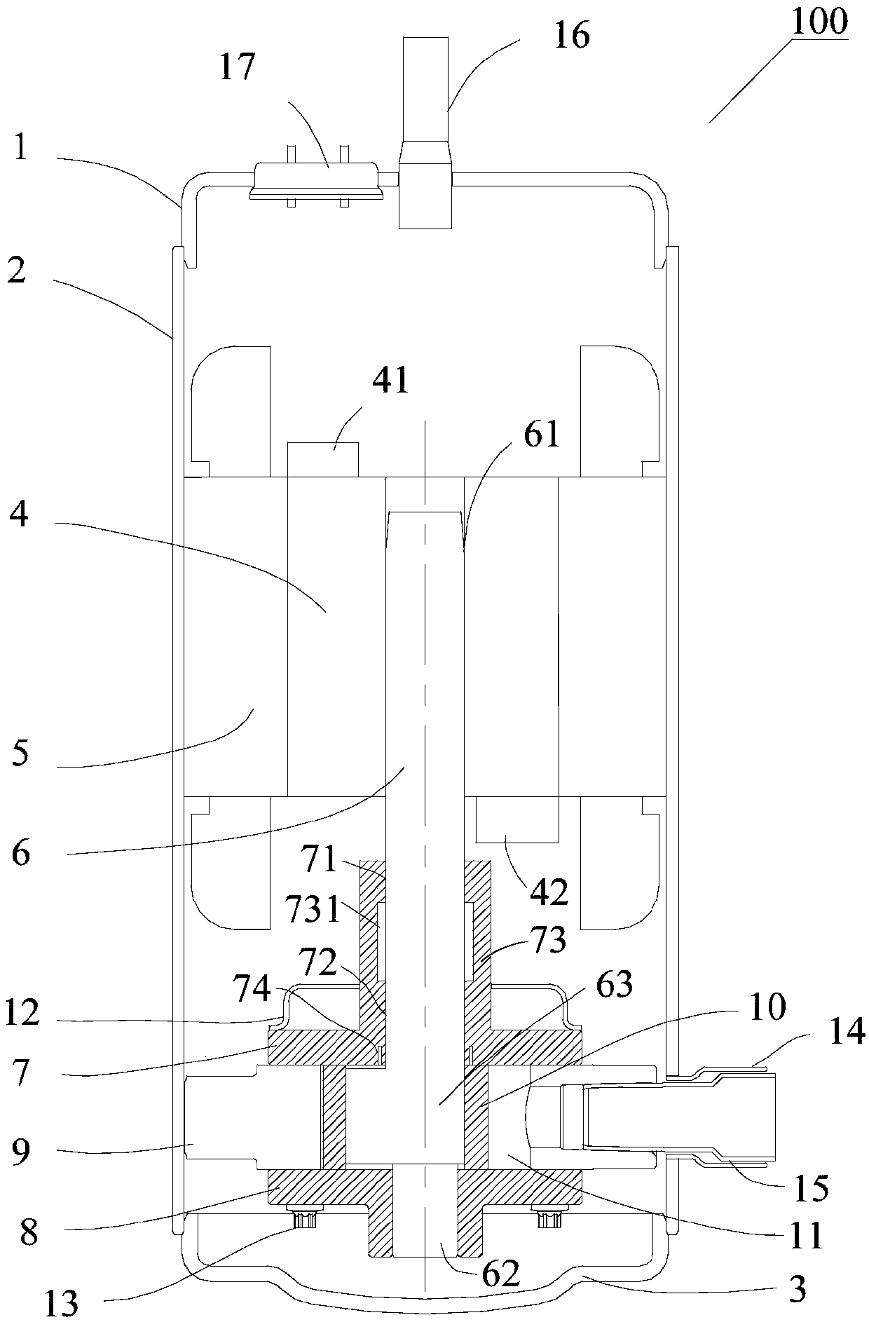 Pump body assembly and compressor