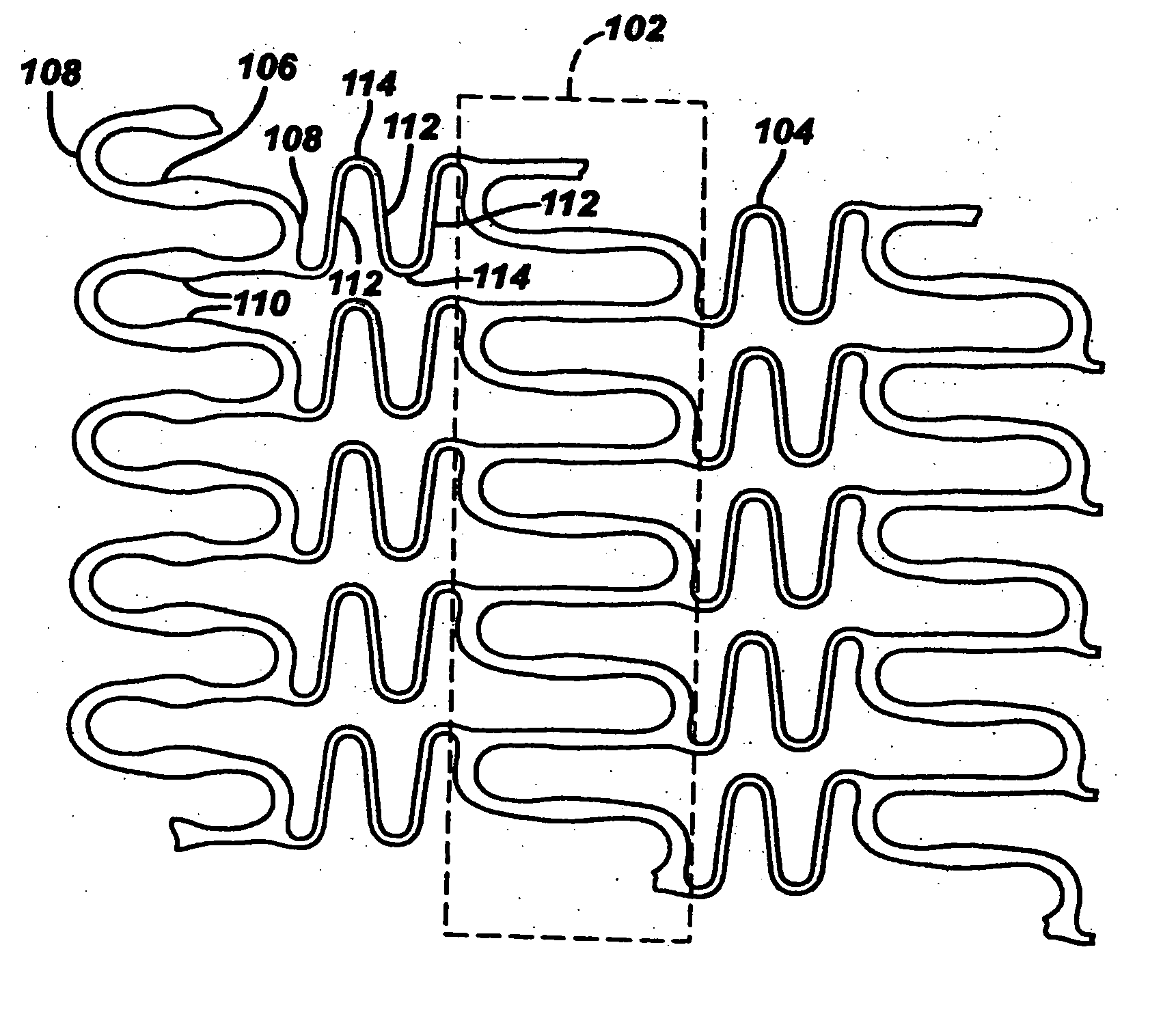 Polymeric stent having modified molecular structures in the flexible connections