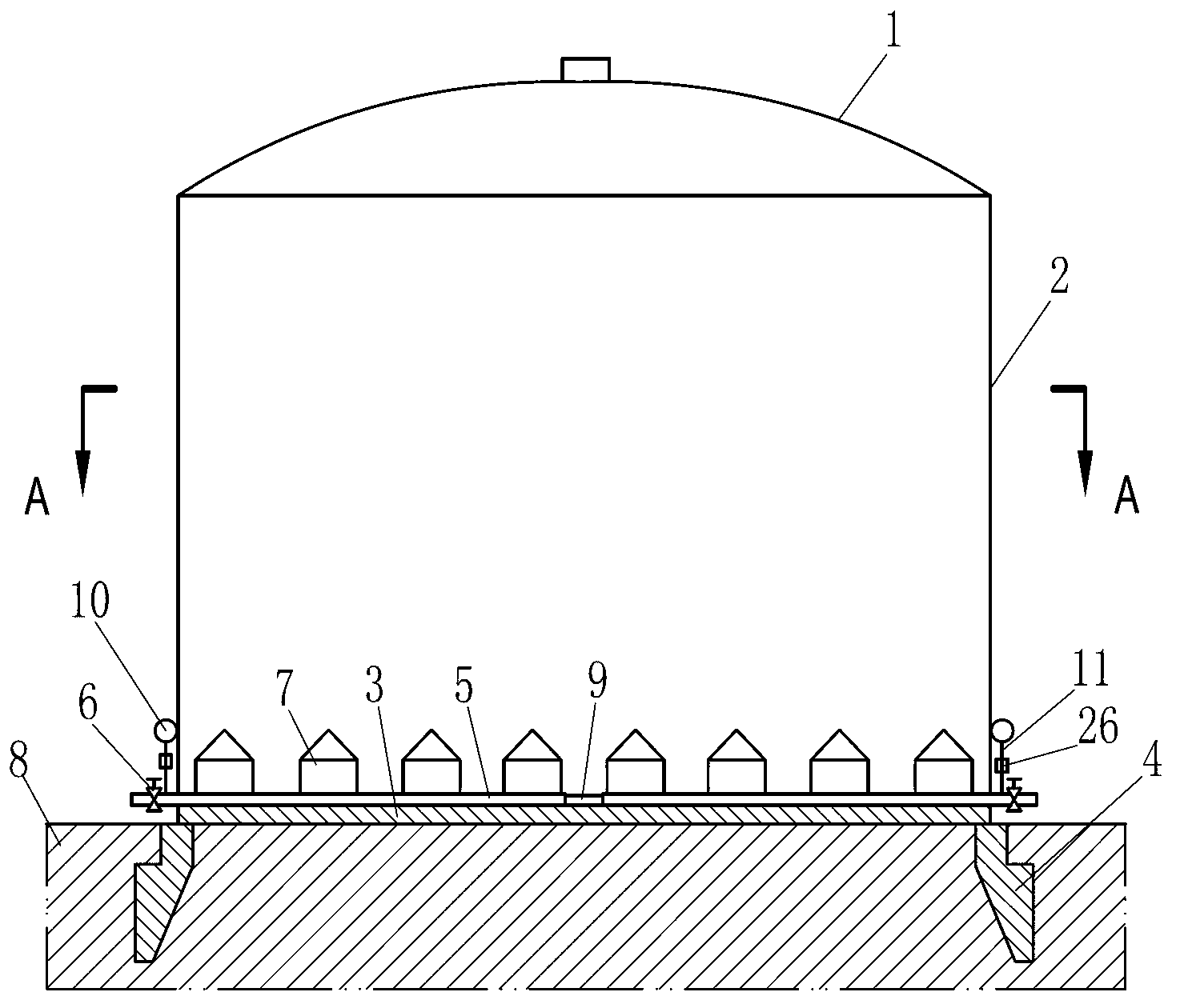 Floor type powdery material storehouse