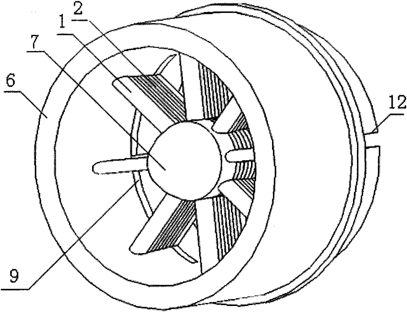 Differential guide vane section and guide vane adjusting device for vane compressor