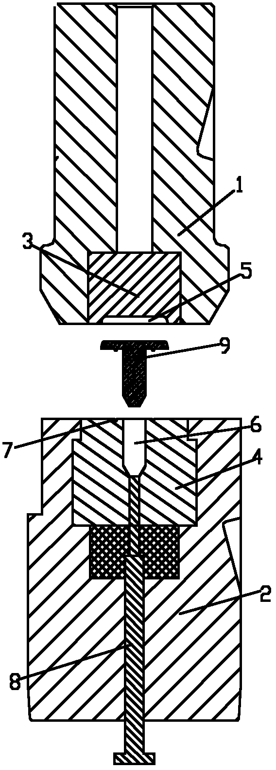 Welding screw moulding die