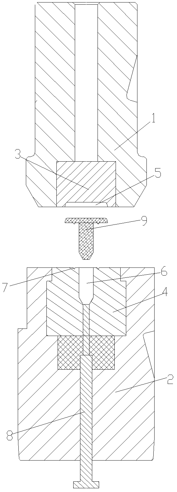 Welding screw moulding die