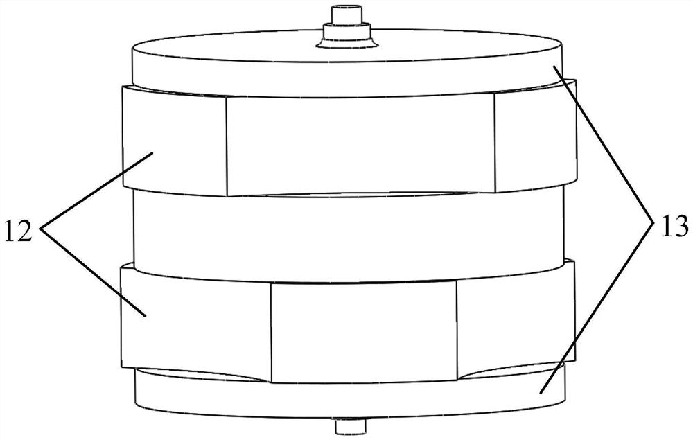 A stator electric excitation flywheel energy storage motor