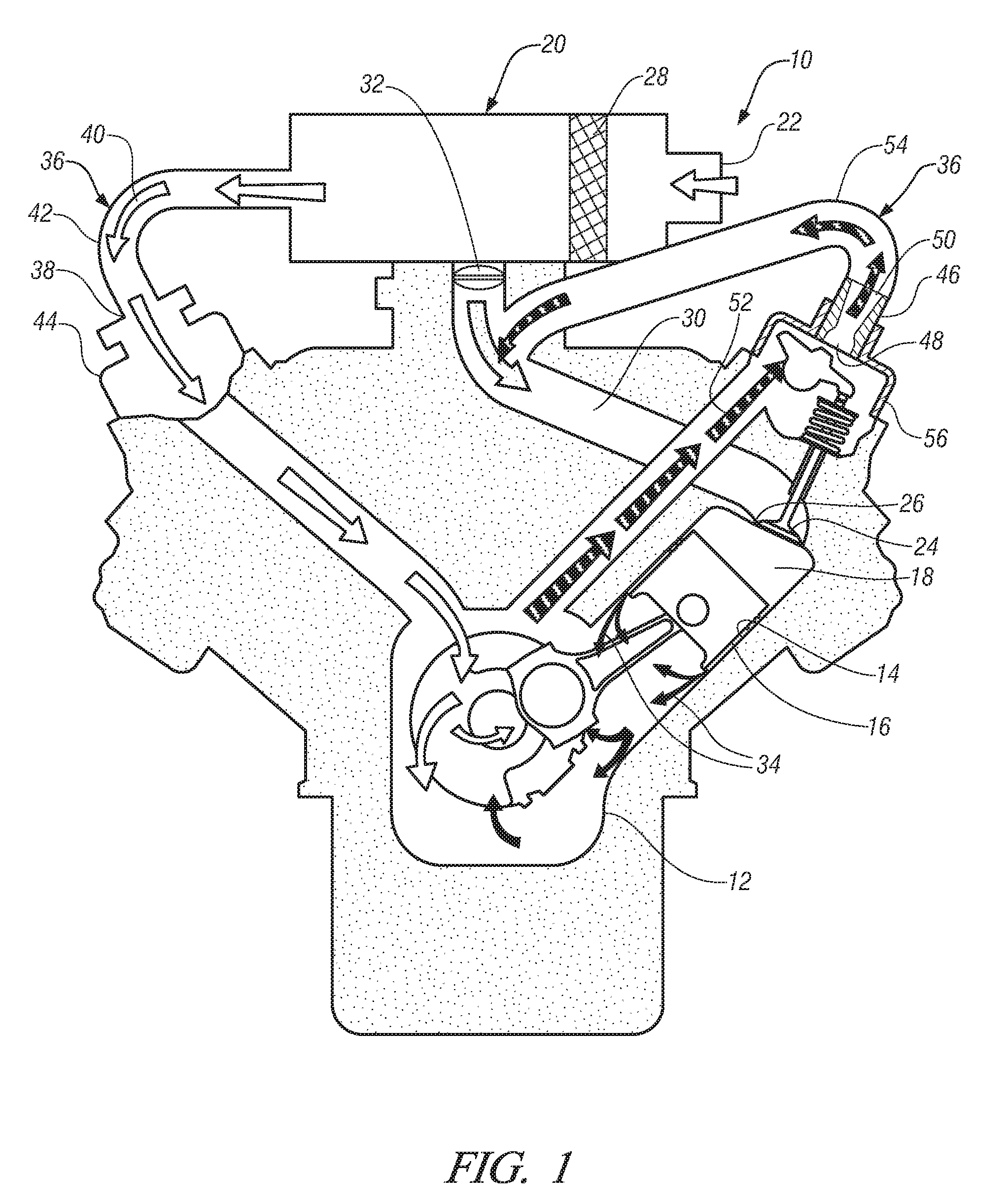 Engine PCV system with venturi nozzle for flow regulation