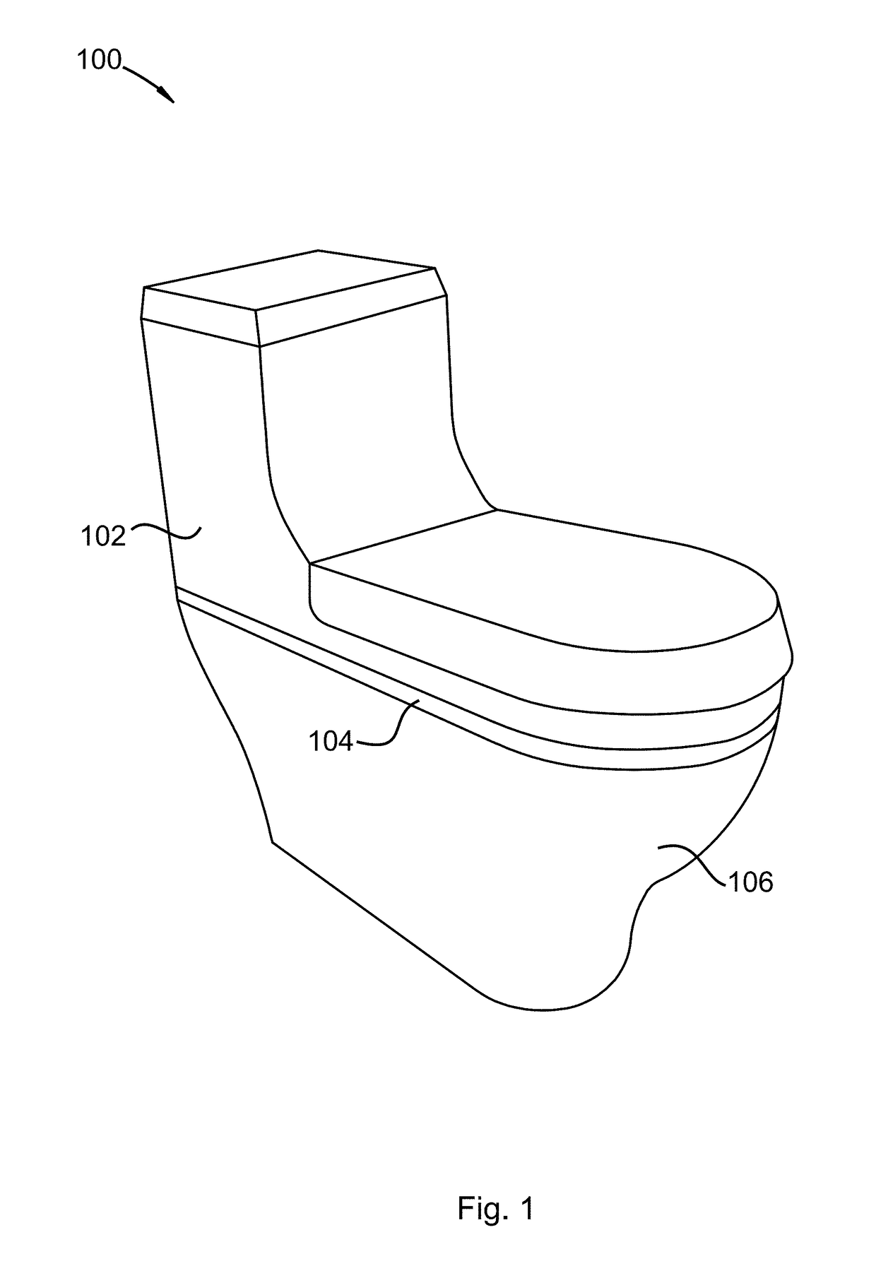 Toilet with an LED diffuser strip