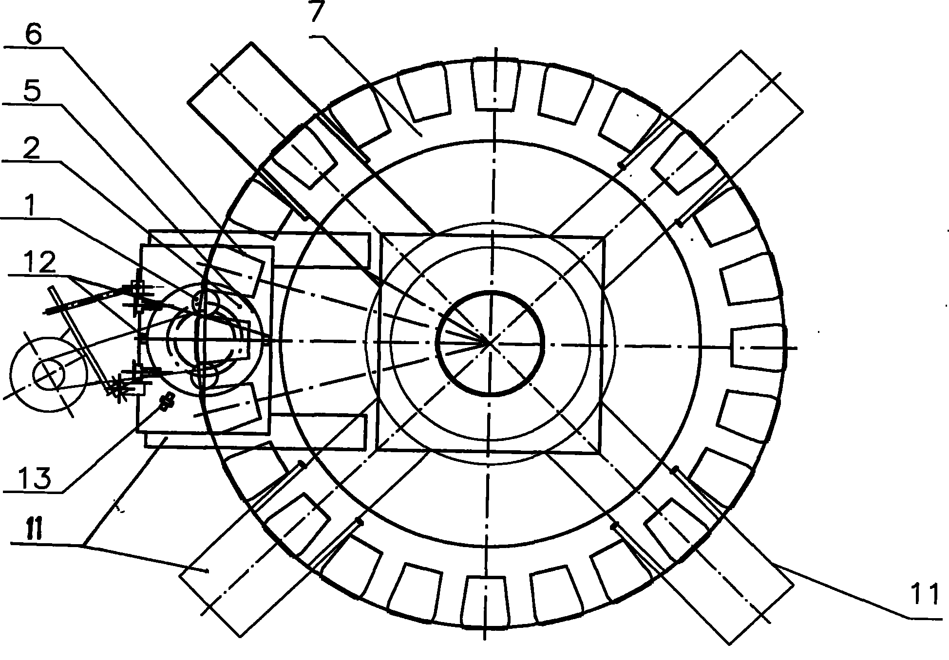 Intermittent rotation control mechanism for turntable