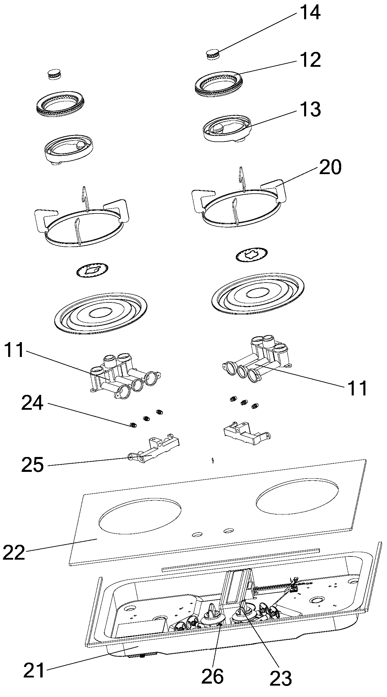 Burner module and gas stove