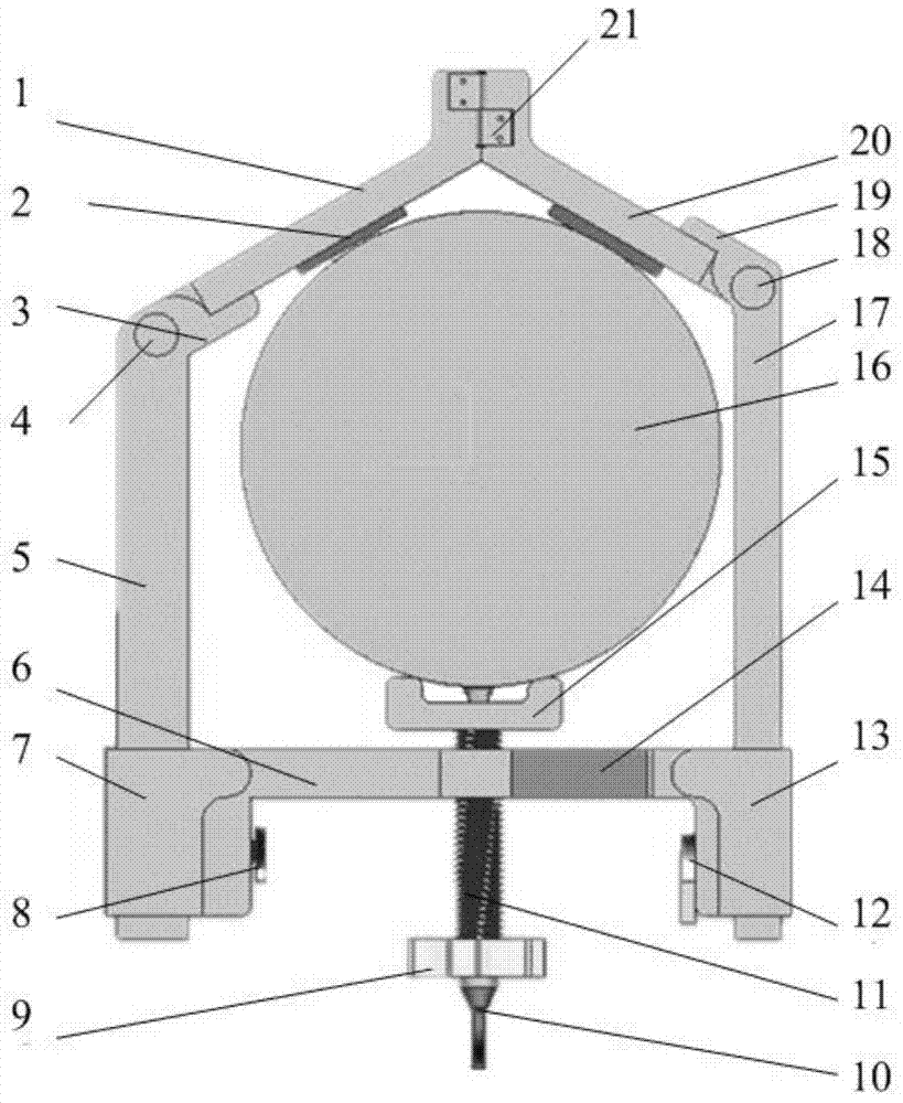 Folding type tree diameter growth real-time precision measurement instrument