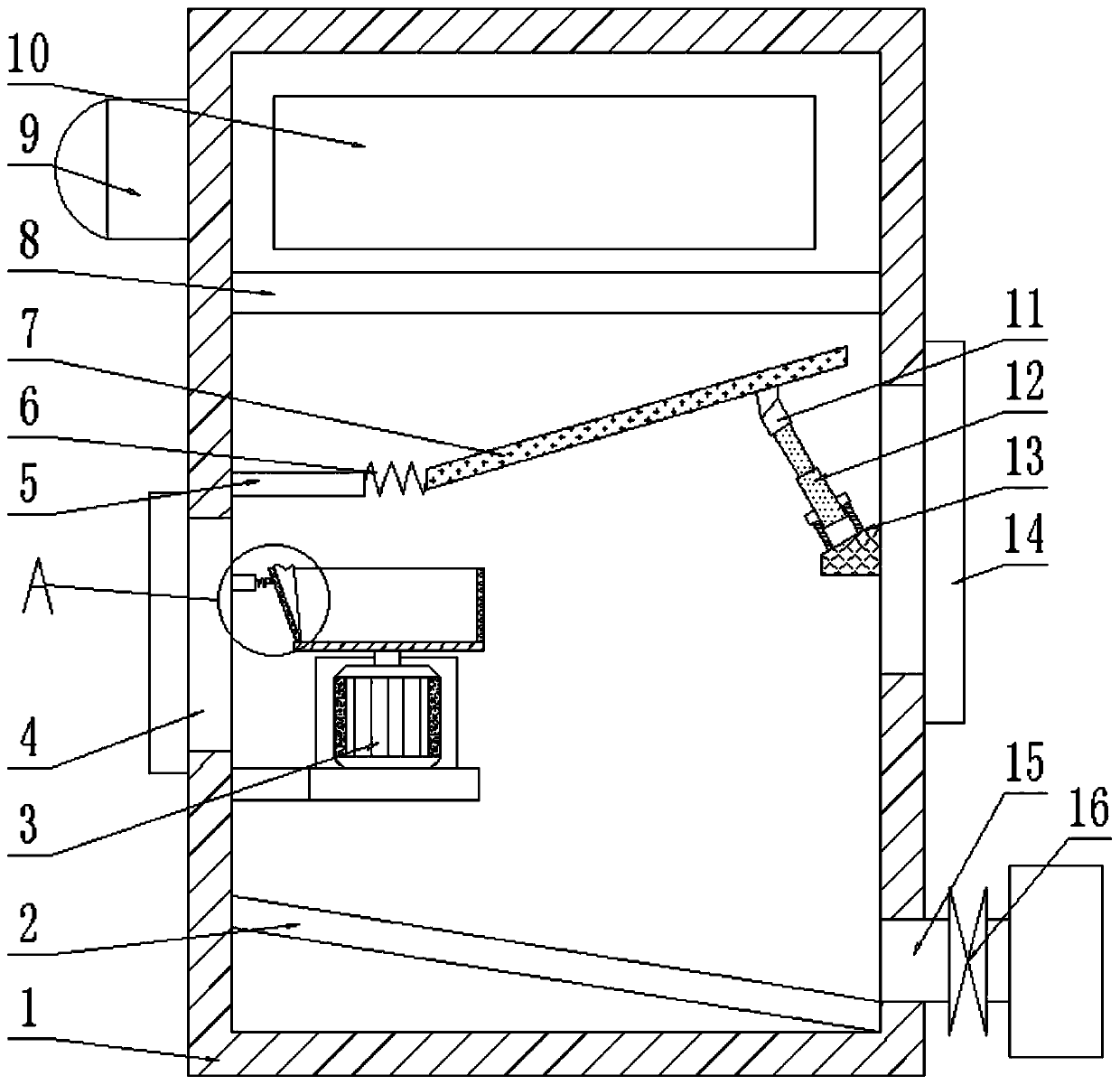 Back squeezing device for oil-dreg separation of oil press in research of agricultural science