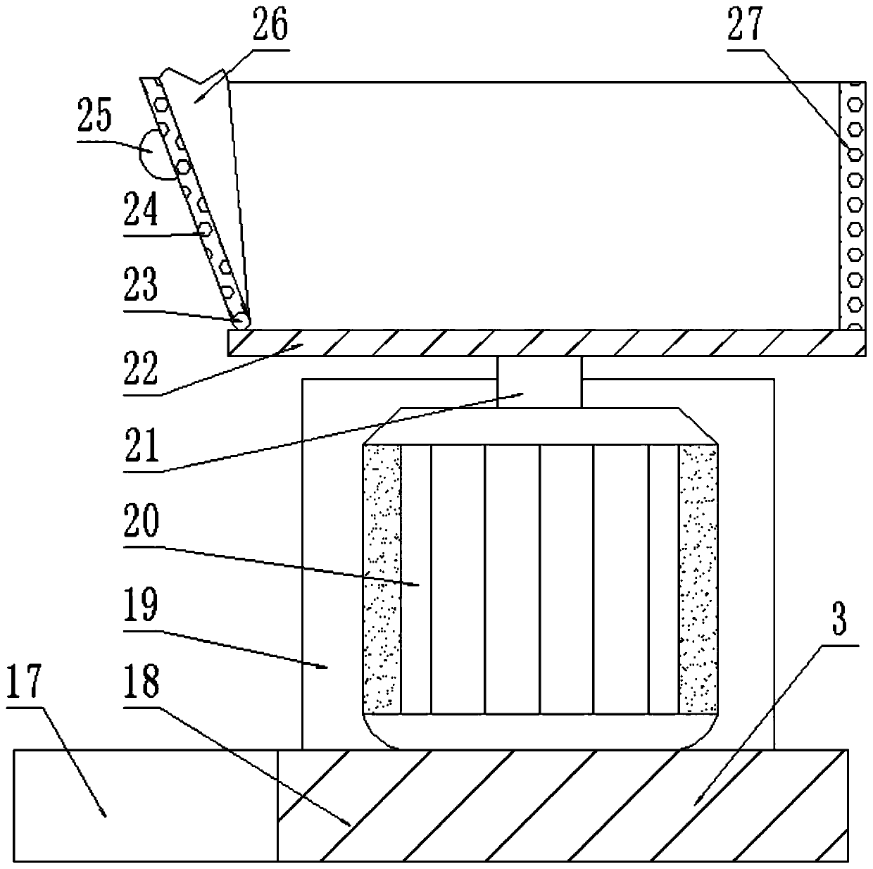 Back squeezing device for oil-dreg separation of oil press in research of agricultural science