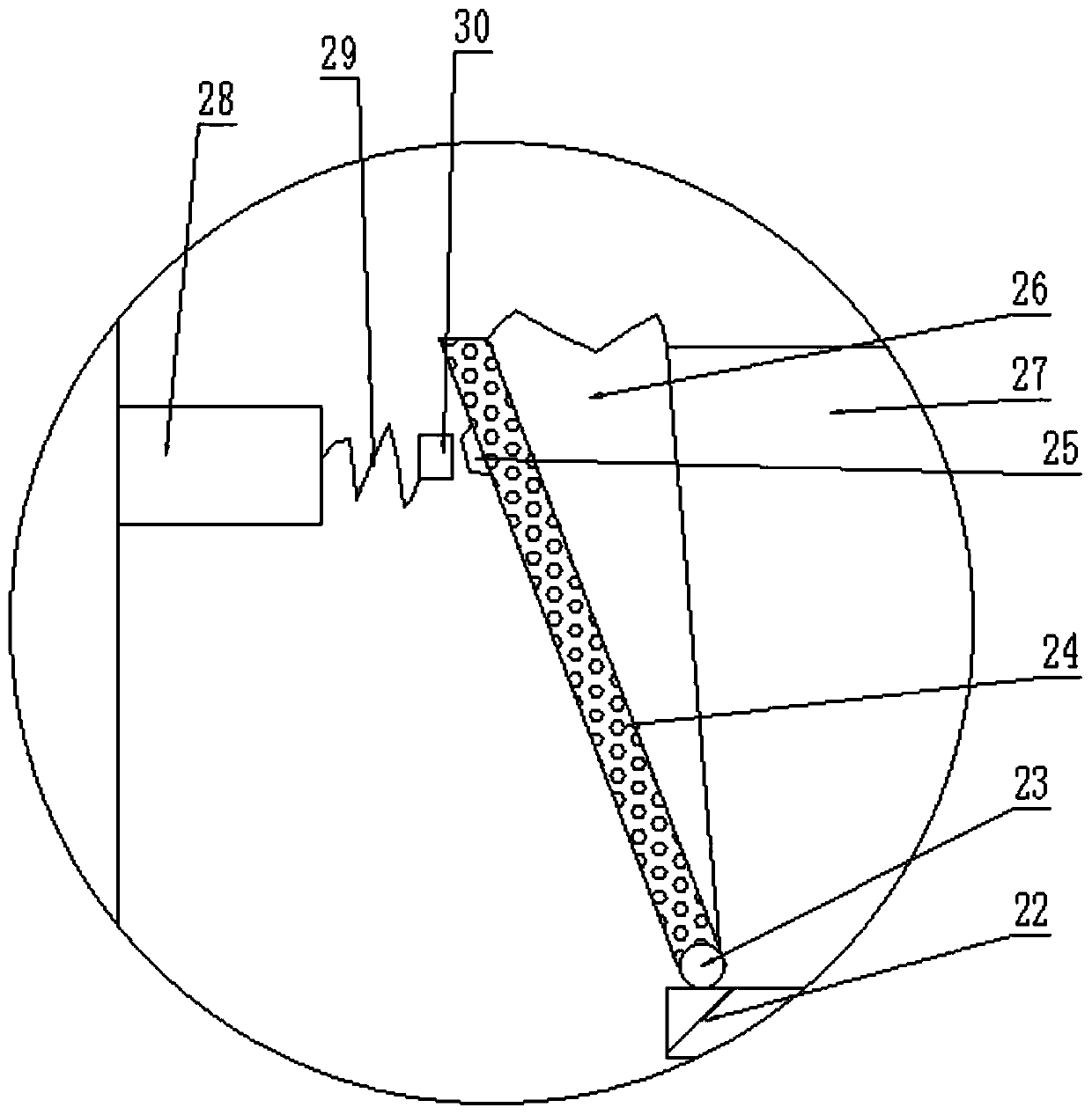 Back squeezing device for oil-dreg separation of oil press in research of agricultural science