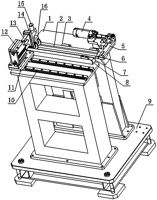 Installation device and installation method for automobile radiator sealing strip