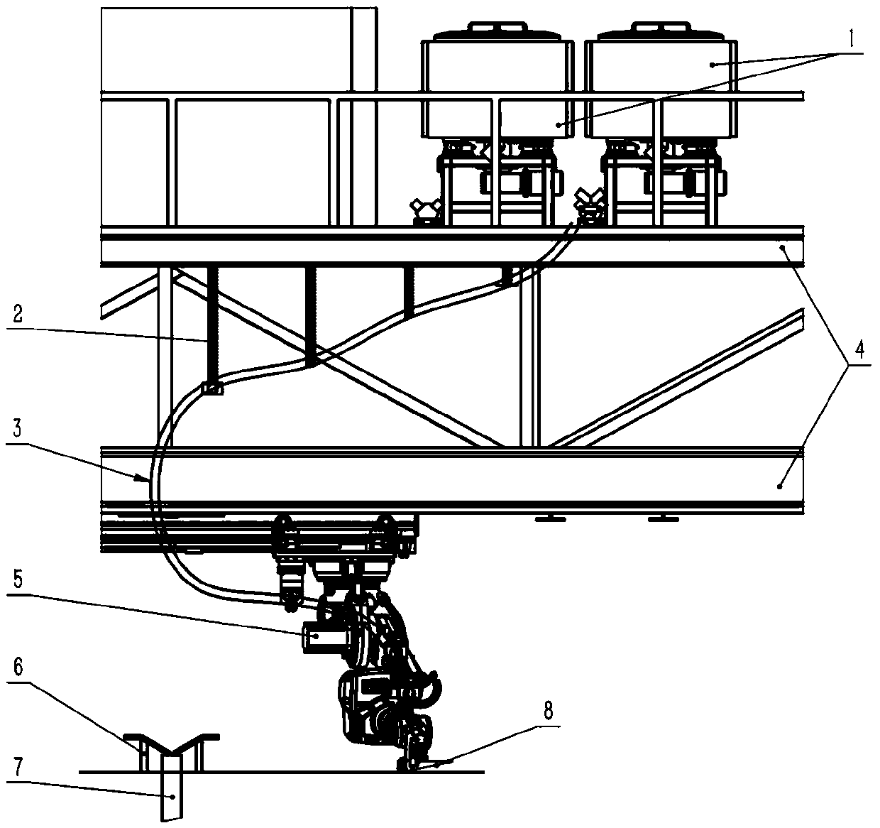 Mold powder automatic adding system for crystallizer