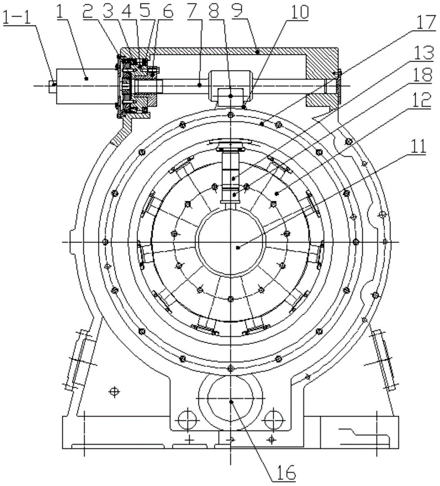 Alternating current servo motor driving device for discharge capacity adjustment of radial plunger pump