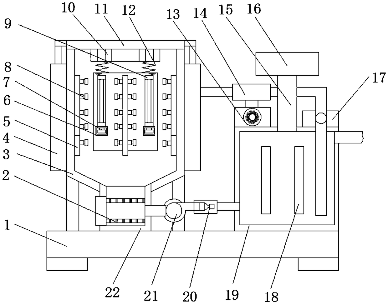 Liftable etching device based on LED lamp panel