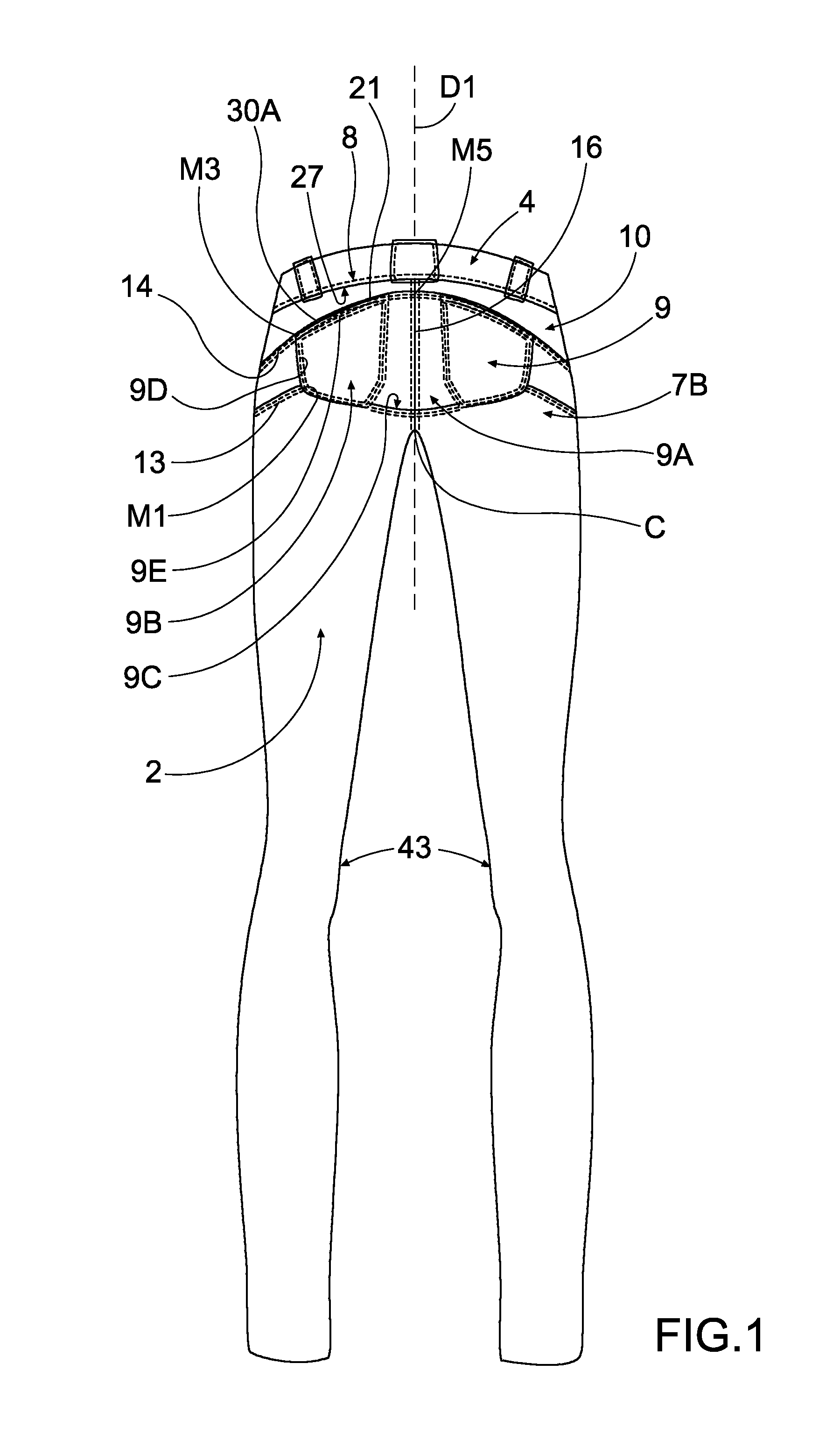 Pants, in particular for shaping the female buttocks and hips