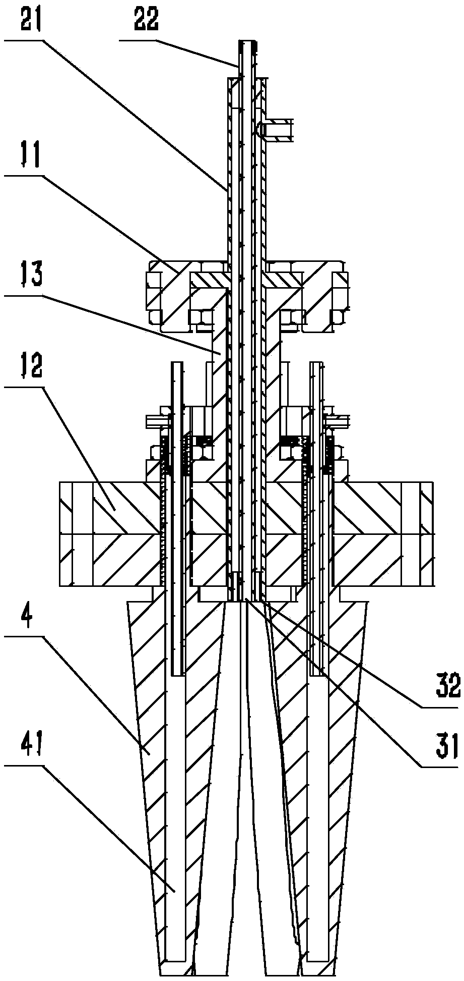 Oxygen flame composite plasma torch