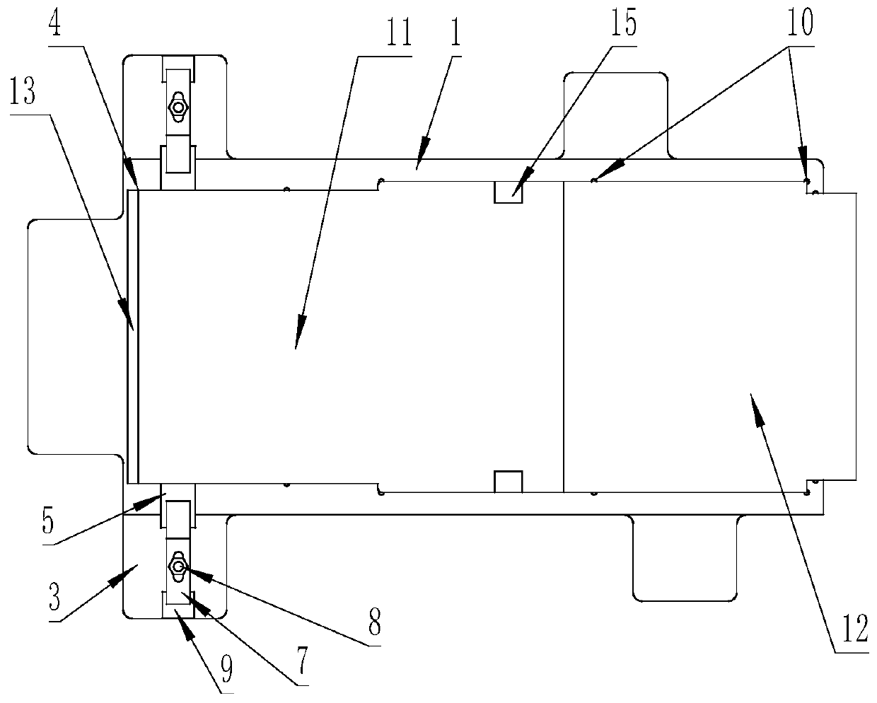 Using method of machining and clamping device used for screen display diffraction supporting component