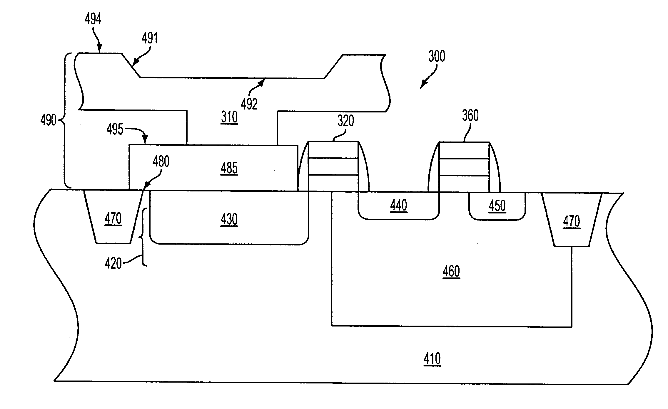 Elevated pocket pixels, imaging devices and systems including the same and method of forming the same