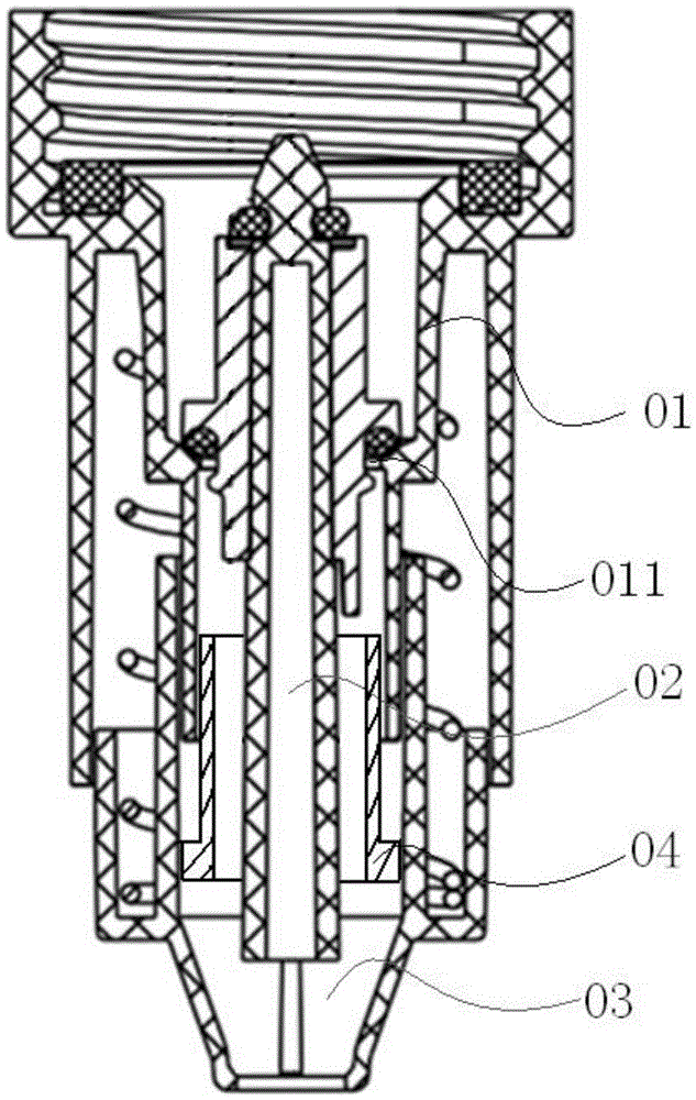 Back-suction type water drinking switch