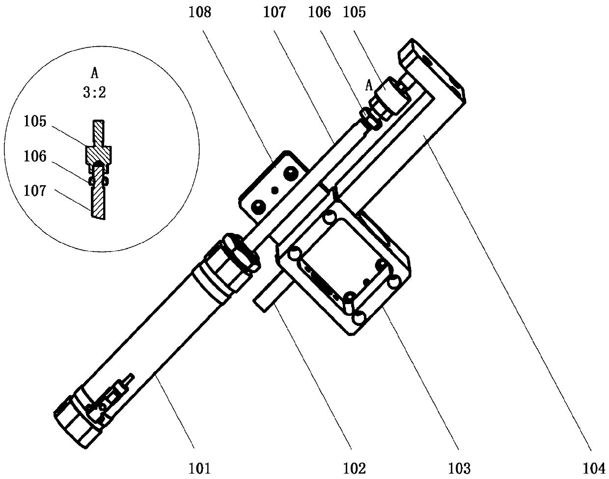 Deep-cavity screw locking device