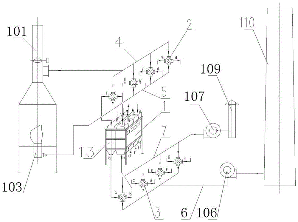 Phase difference regenerative air preheater and preheating method