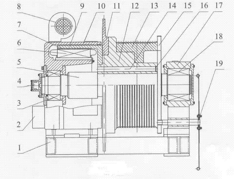 Ultra-high-speed heavy-loading outer-rotor permanent magnet synchronous traction machine