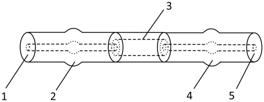 Optical fiber sensor based on hybrid cascade structure and preparation method