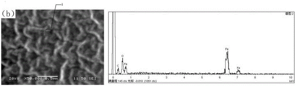 Reticular porous heavy metal adsorption material loaded with nano-iron oxide and preparation method thereof