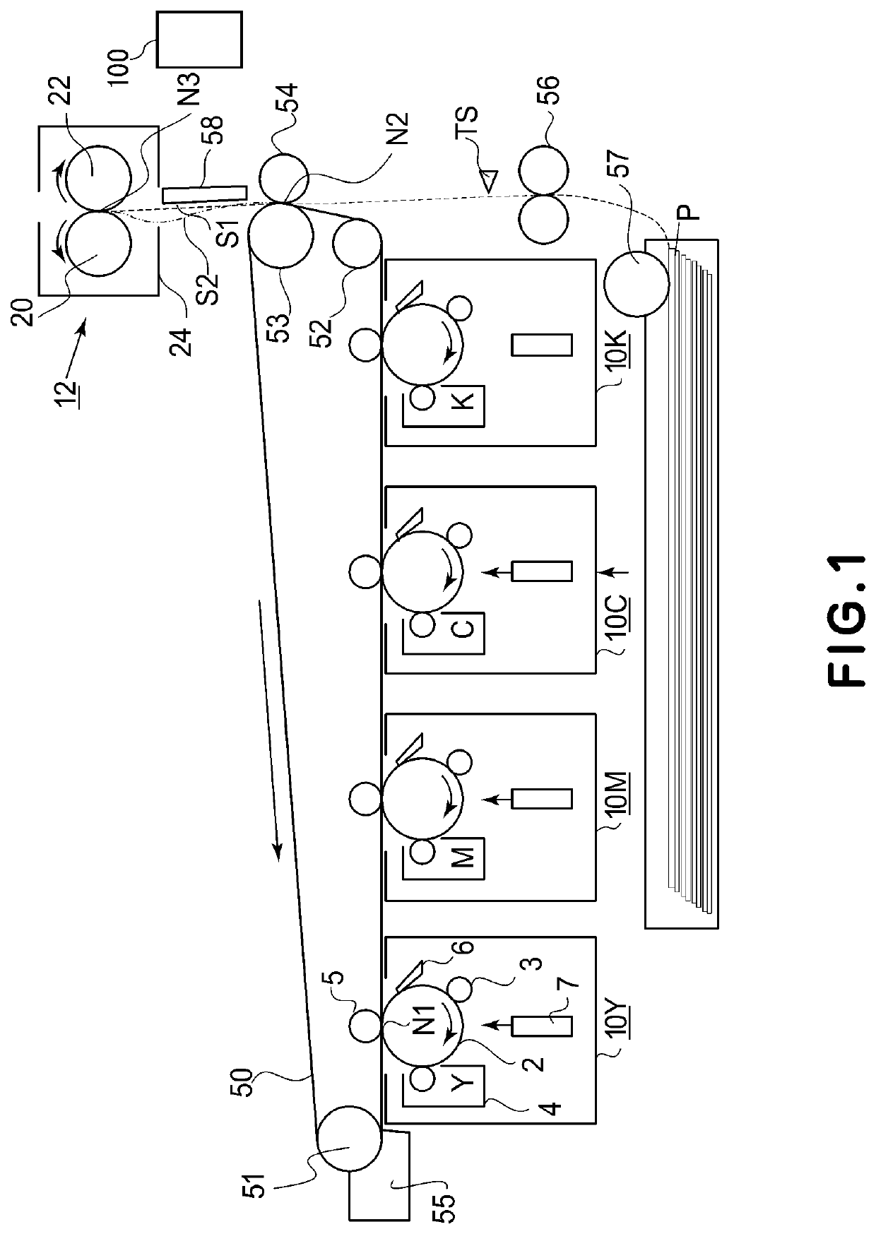 Image forming apparatus with a controller setting an interval between a preceding recording material and a subsequent recording material