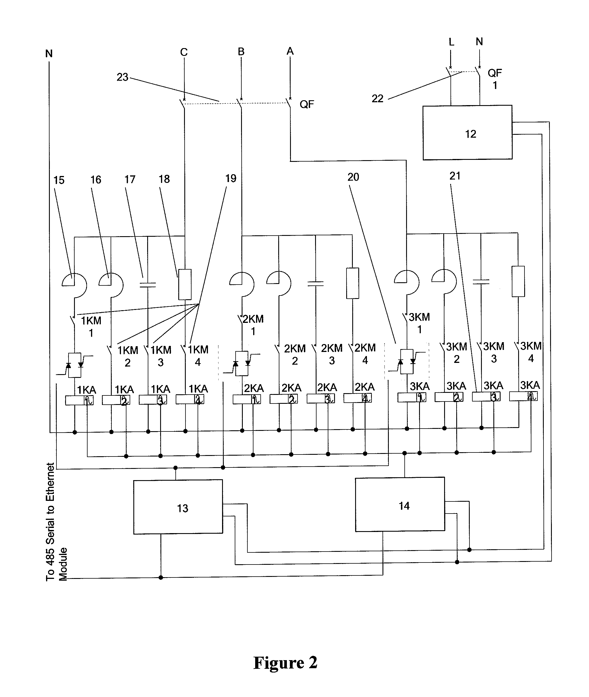 Automatic three-phase unbalanced load compensation experimental device and its control method