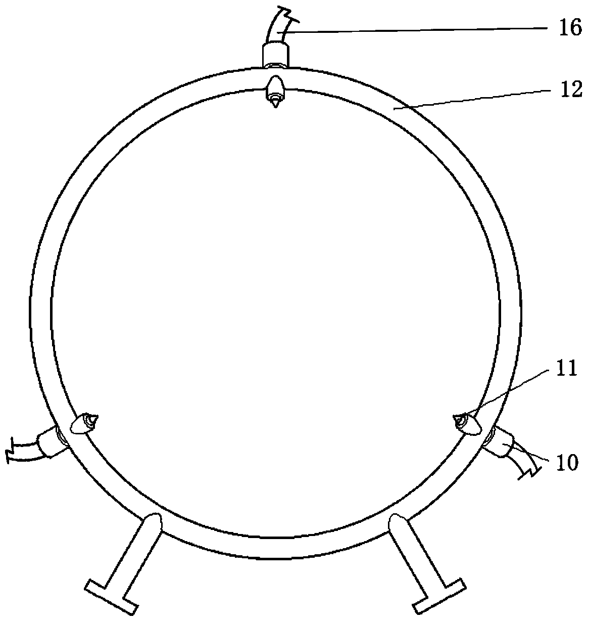 Adjustable gel propellant three-time jet flow impact atomizing device