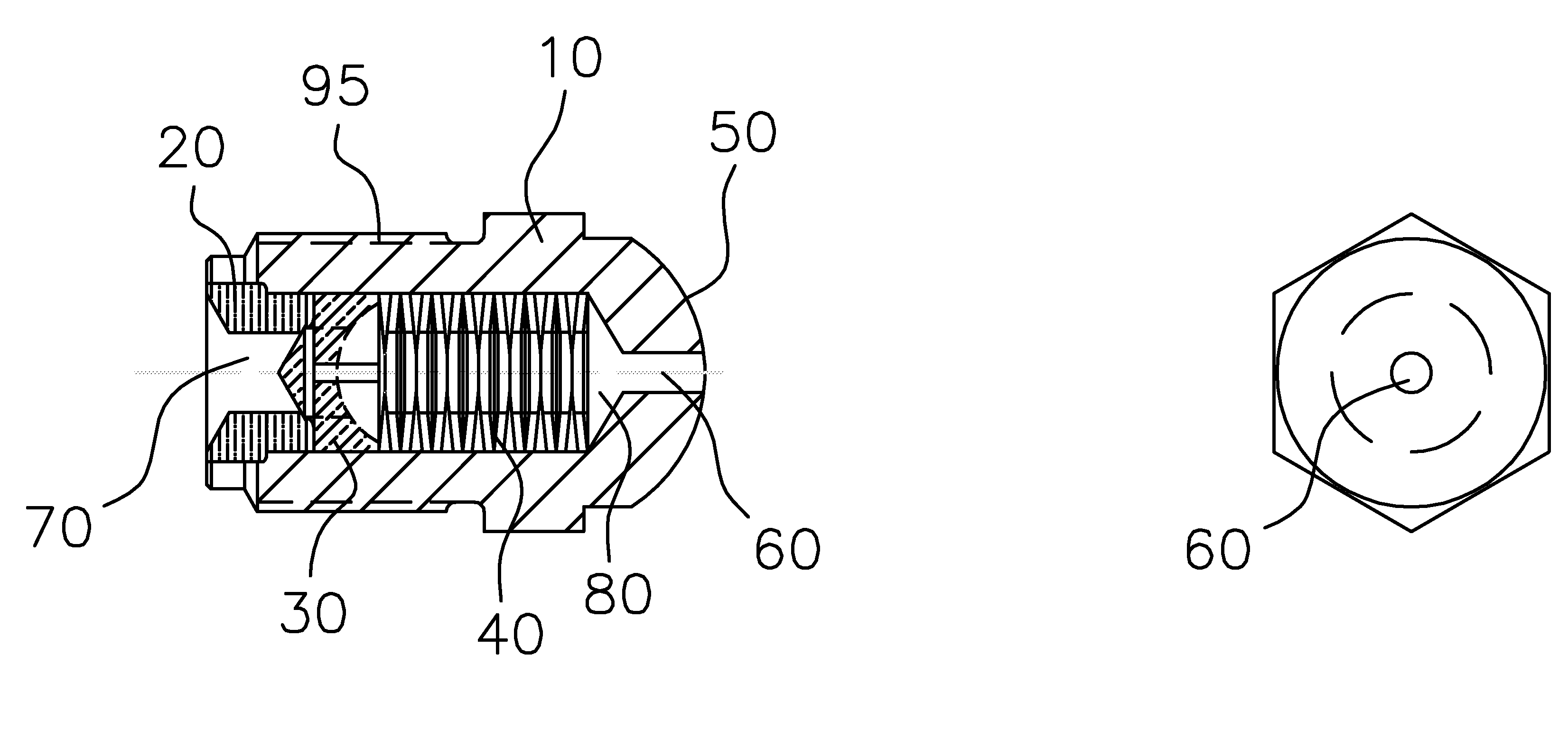 Miniature automatic shutoff nozzle tip