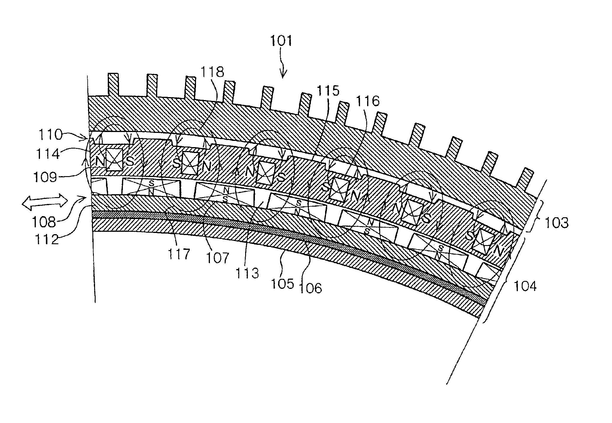 Eddy current deceleration device