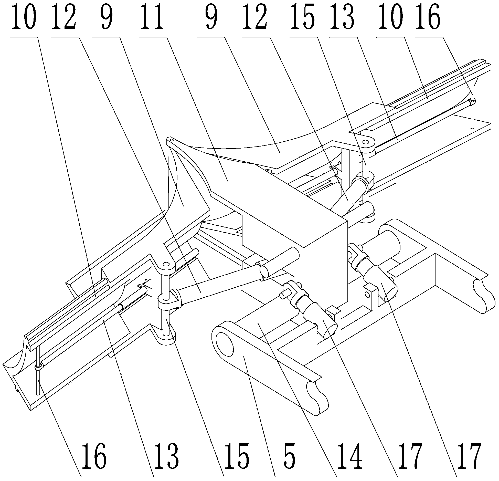 Transversely-unloading type collapse wrecker