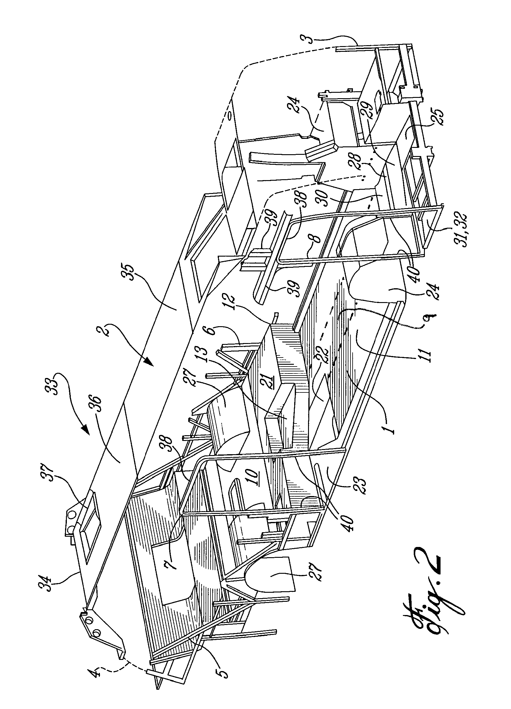 Bus cabin structure