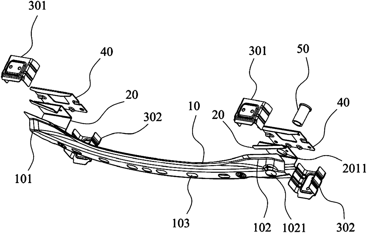 Automobile rear anti-collision beam assembly and automobile