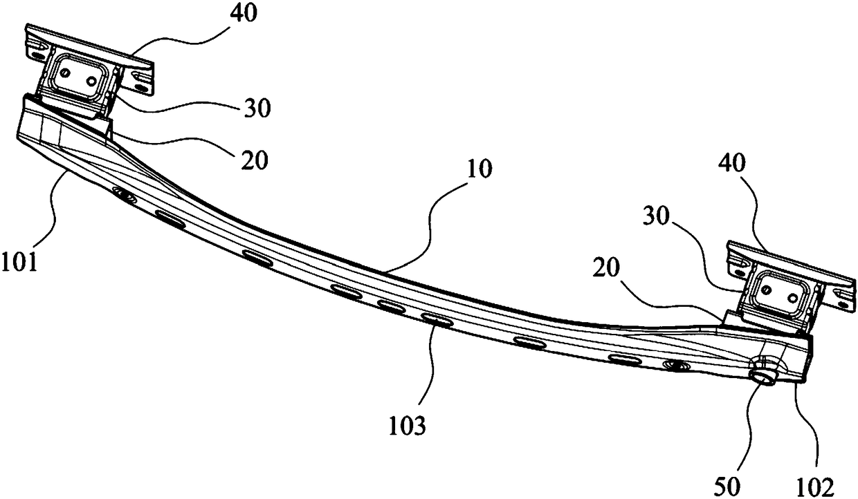 Automobile rear anti-collision beam assembly and automobile