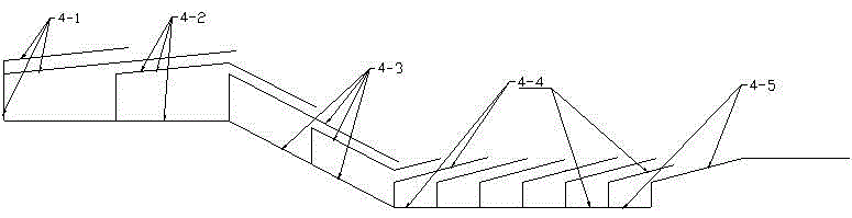 Multi-stage self-bursting geosynthetic material earth-rockfill emergency spillway