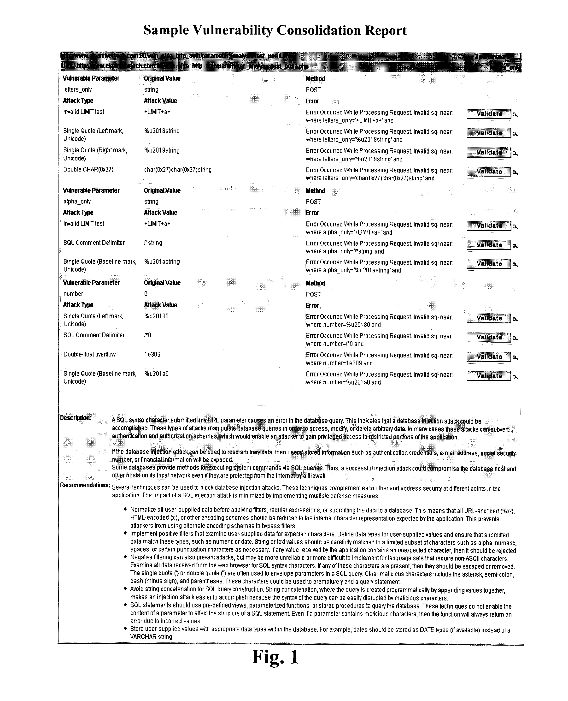 Method to consolidate and prioritize web application vulnerabilities