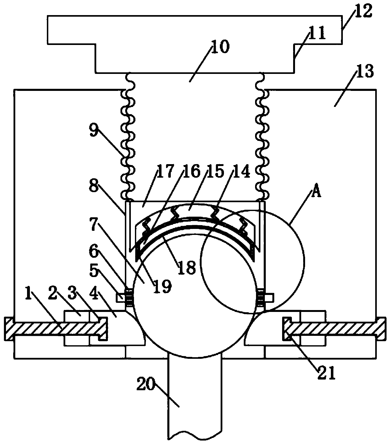 Work control method of hardware universal ball head