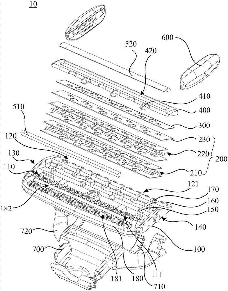 Shaver head with double lubricating strips