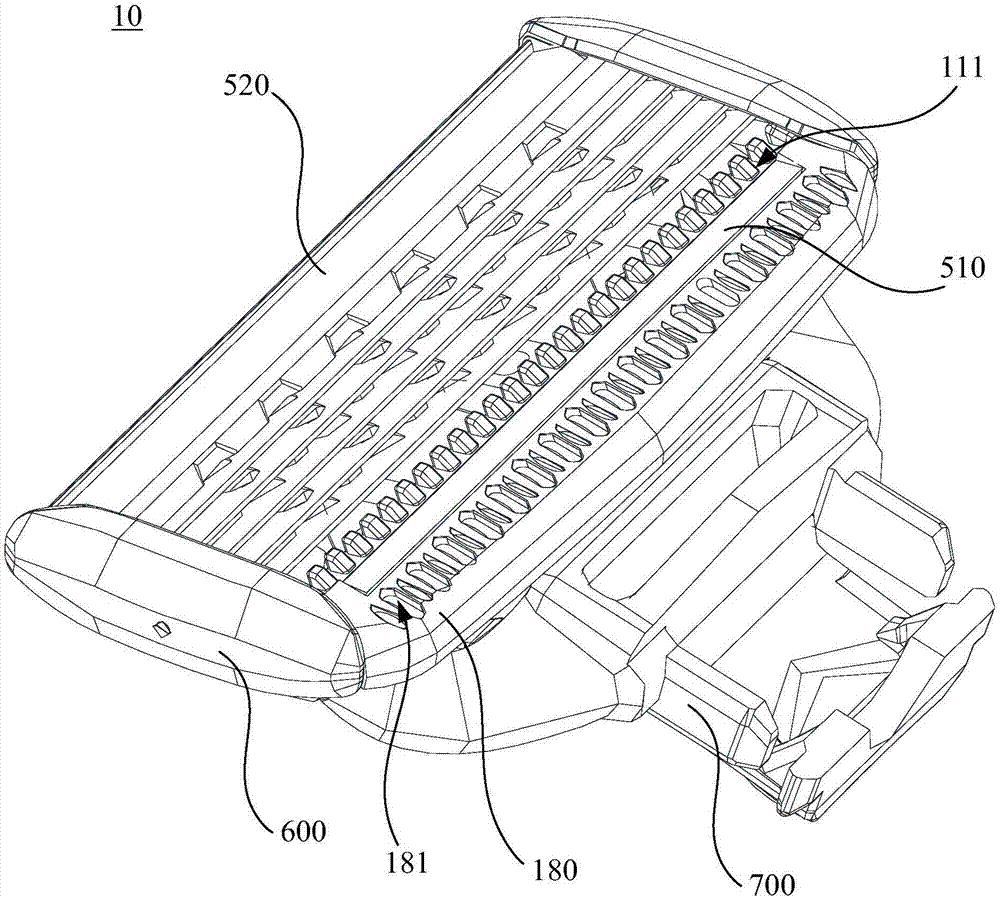 Shaver head with double lubricating strips