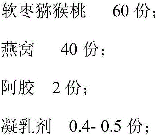 Stable type actinidia arguta functional healthcare curd