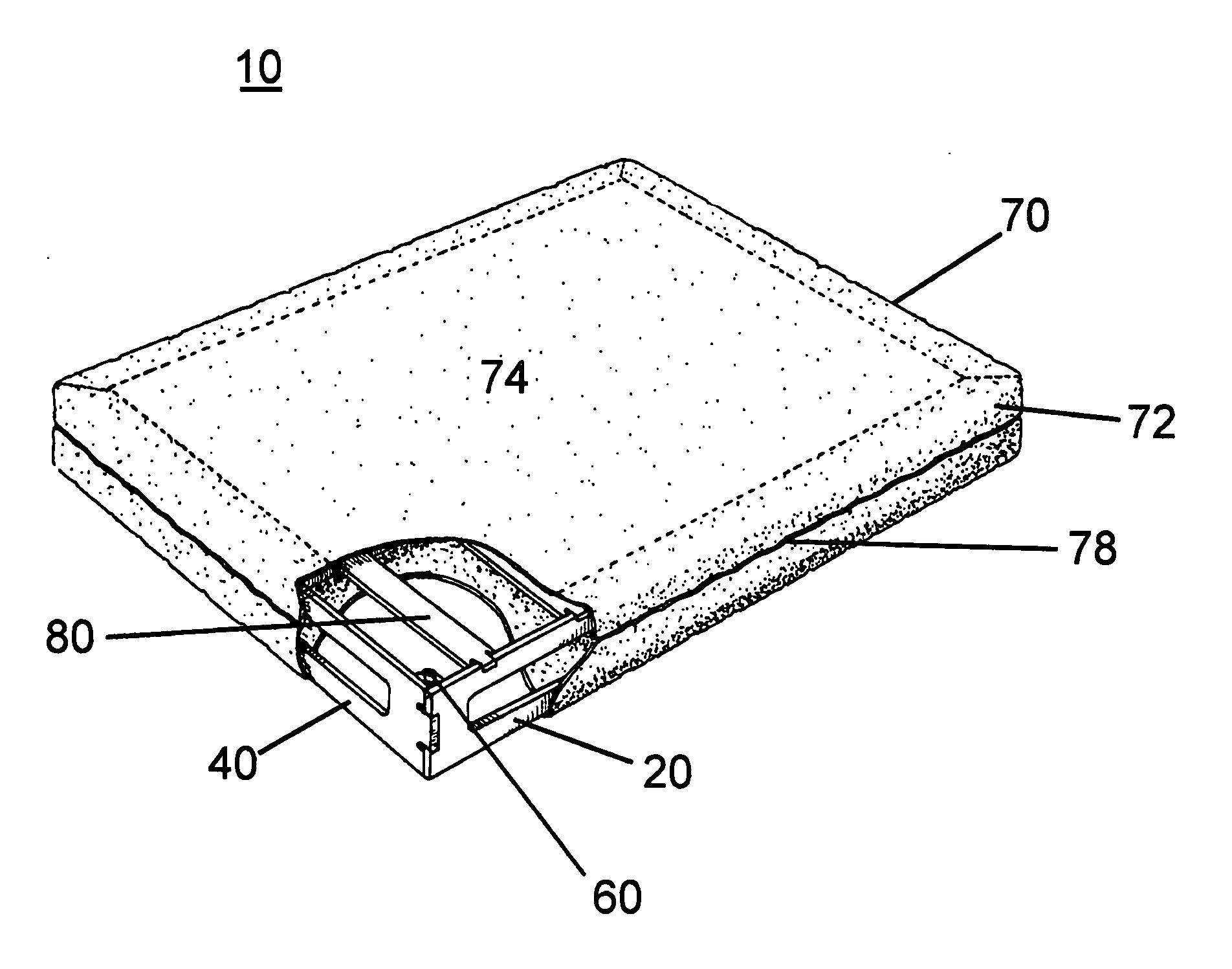 Knockdown bed foundation