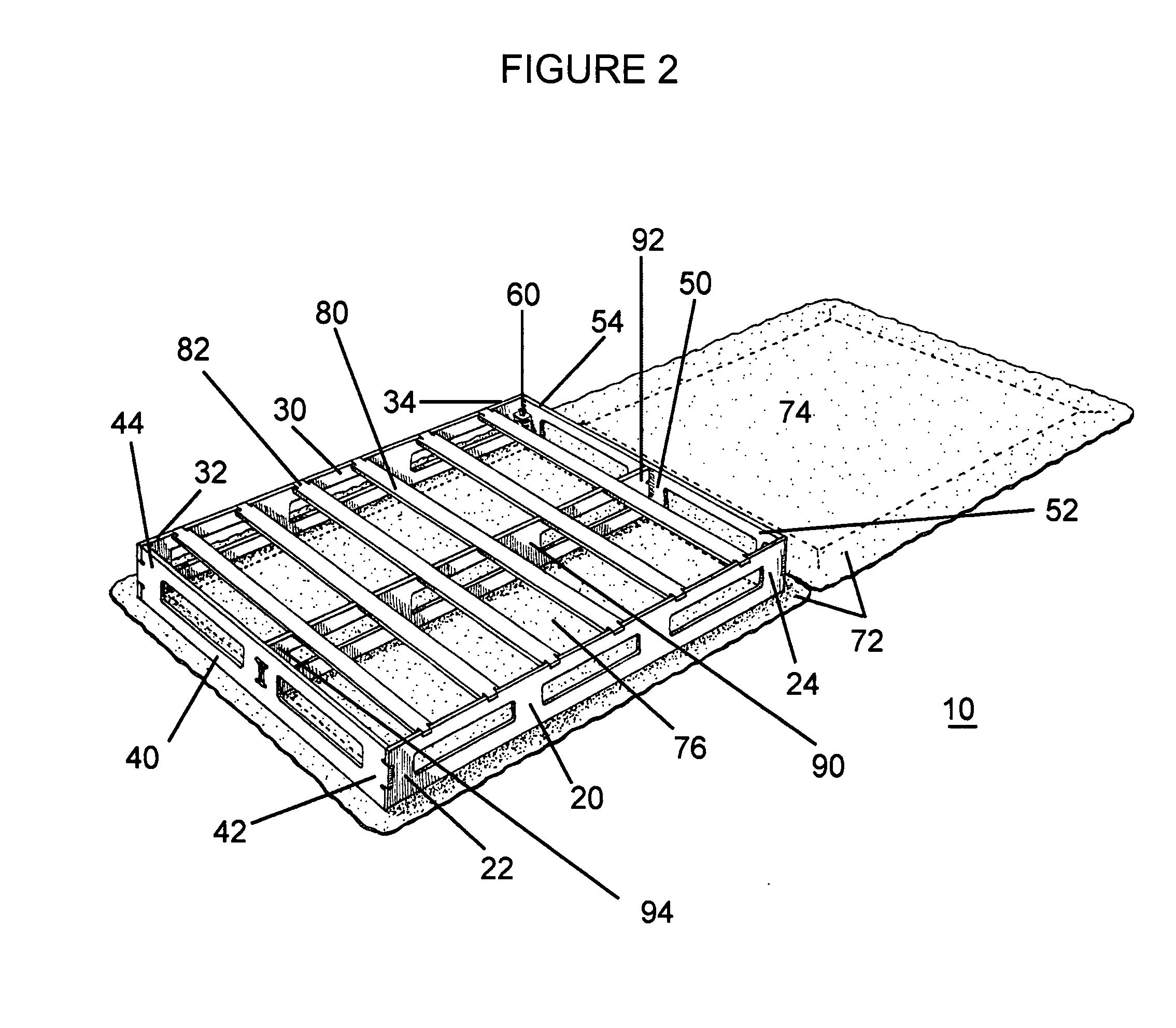 Knockdown bed foundation