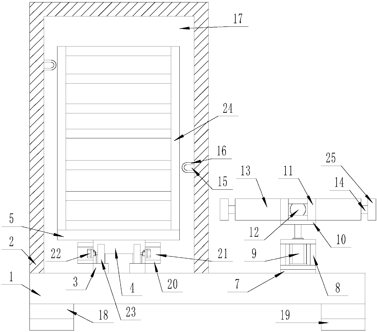 Dried vegetable sterilizing device