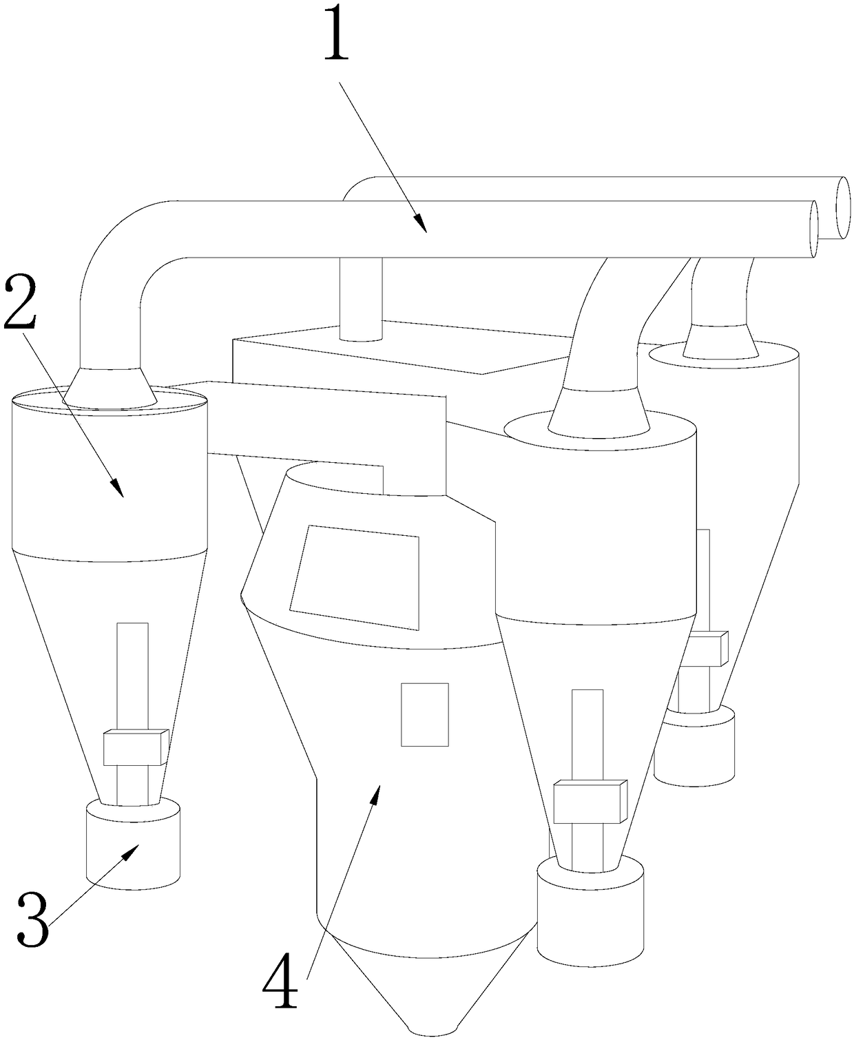 Battery carbon dust feeding device