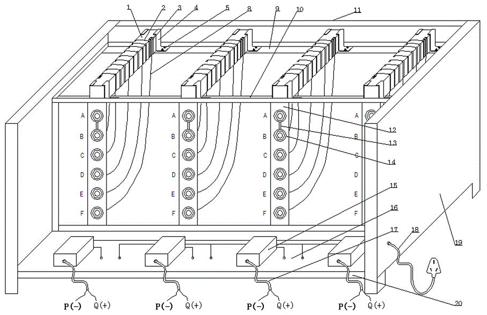 Multi-terminal lead storage battery regeneration device and regeneration method