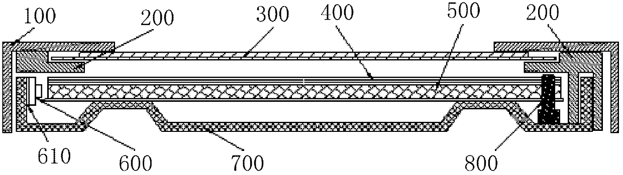 Middle frame of liquid crystal display device and liquid crystal display device